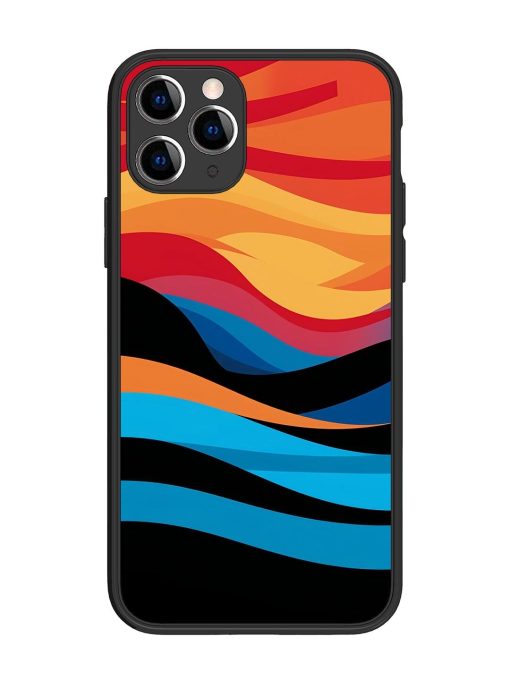 Blazing Currents Glossy Soft Edge Case for Apple Iphone 11 Pro Chachhi