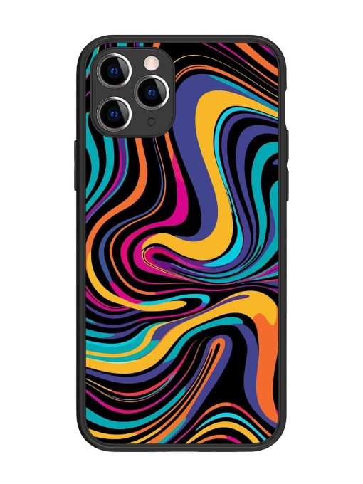 Psychedelic Swirl Glossy Soft Edge Case for Apple Iphone 11 Pro Chachhi