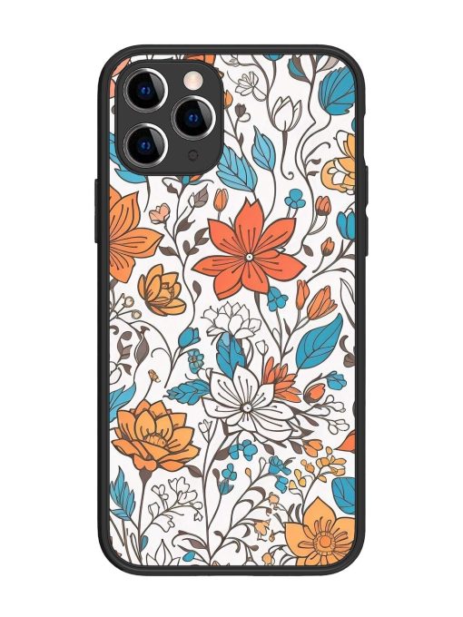 Floral Symphony Glossy Soft Edge Case for Apple Iphone 11 Pro Chachhi