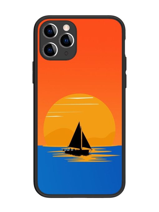 Sunset Sail Glossy Soft Edge Case for Apple Iphone 11 Pro Chachhi