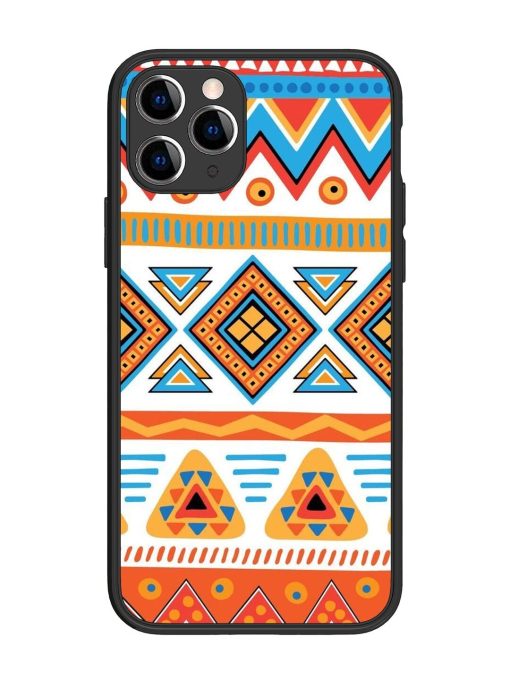 Vibrant Tribal Pattern Glossy Soft Edge Case for Apple Iphone 11 Pro Chachhi