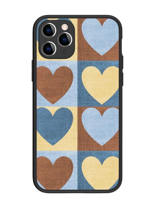 Hearts On Canvas Glossy Soft Edge Case for Apple Iphone 11 Pro Chachhi