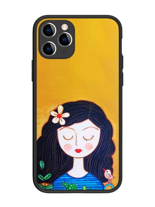 Girl Illustration Glossy Soft Edge Case for Apple Iphone 11 Pro Chachhi