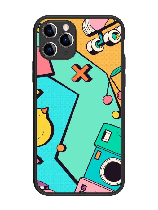 Retro Remix Glossy Soft Edge Case for Apple Iphone 11 Pro Chachhi