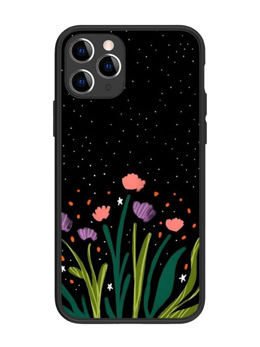 Midnight Bloom Glossy Soft Edge Case for Apple Iphone 11 Pro Chachhi