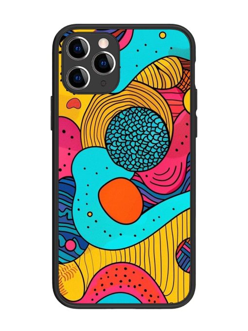 Psychedelic Patterns Glossy Soft Edge Case for Apple Iphone 11 Pro Chachhi