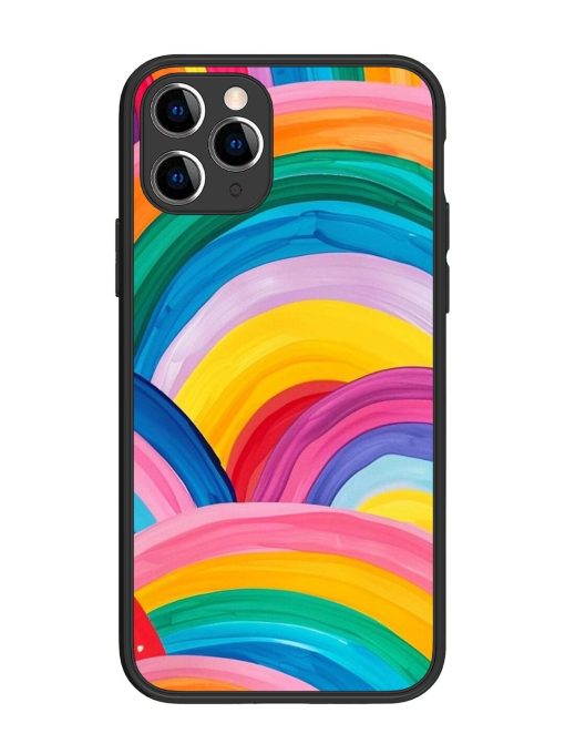 Rainbow Symphony Glossy Soft Edge Case for Apple Iphone 11 Pro Chachhi