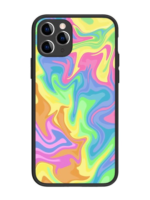 Whimsical Swirl Glossy Soft Edge Case for Apple Iphone 11 Pro Chachhi