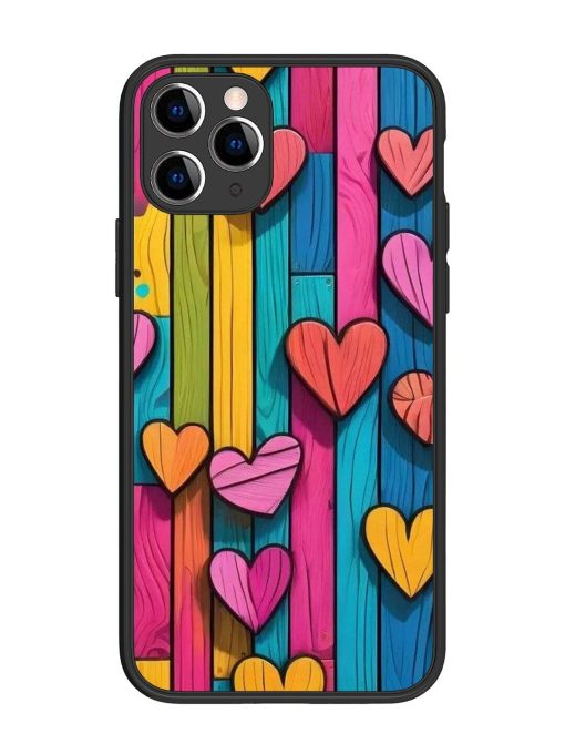 Rainbow Of Hearts Glossy Soft Edge Case for Apple Iphone 11 Pro Chachhi