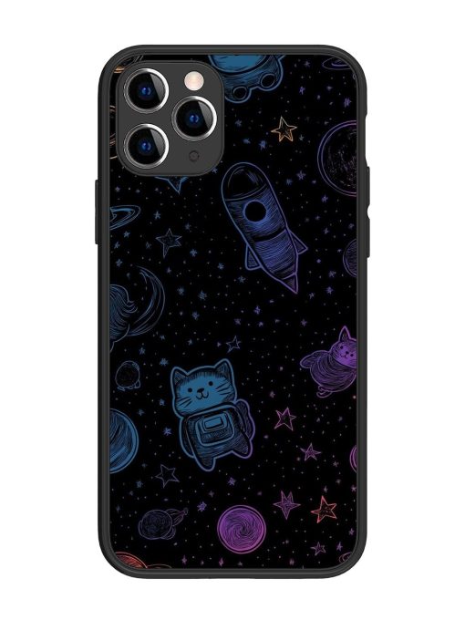 Cosmic Cat Chaos Glossy Soft Edge Case for Apple Iphone 11 Pro Chachhi