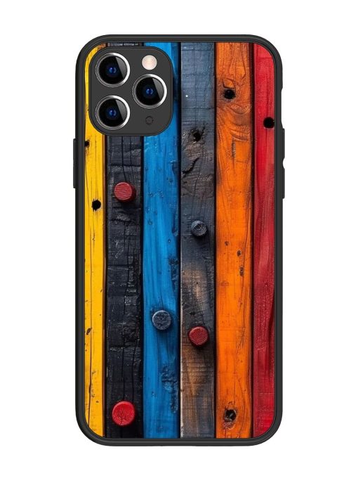 Rainbow Plank Glossy Soft Edge Case for Apple Iphone 11 Pro Chachhi