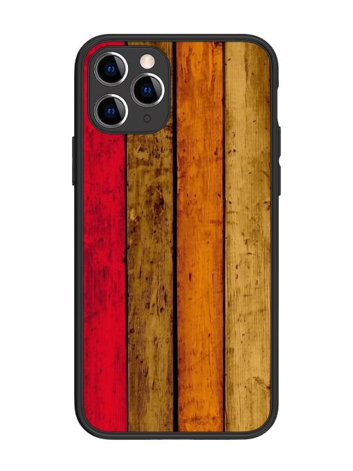 Colorful Woodgrain Glossy Soft Edge Case for Apple Iphone 11 Pro Chachhi