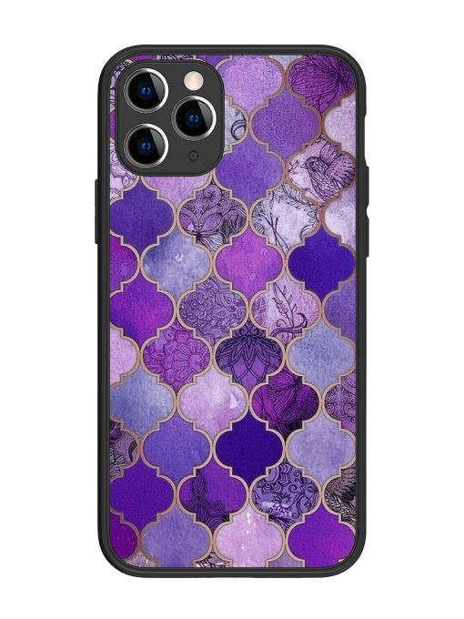 Purple Mosaic Magic Glossy Soft Edge Case for Apple Iphone 11 Pro Chachhi