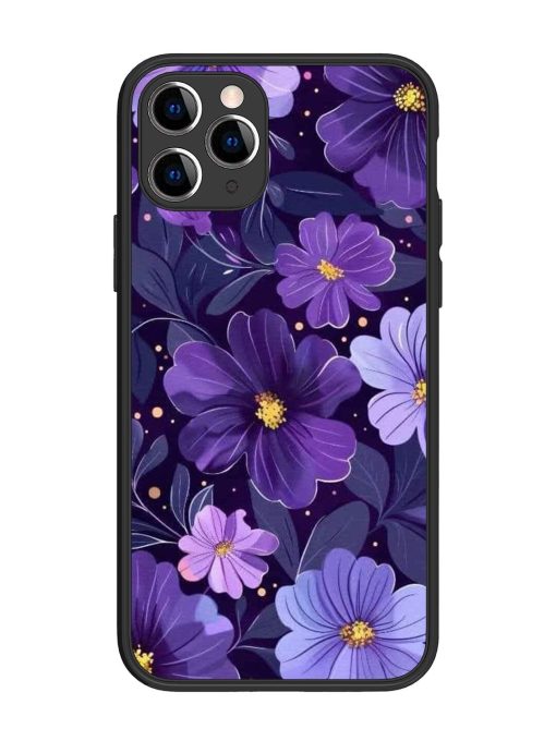 Purple Paradise Glossy Soft Edge Case for Apple Iphone 11 Pro Chachhi