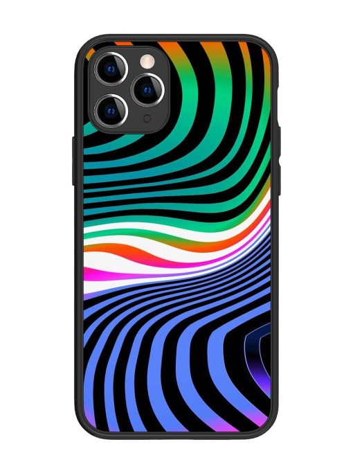 Psychedelic Waves Glossy Soft Edge Case for Apple Iphone 11 Pro Chachhi