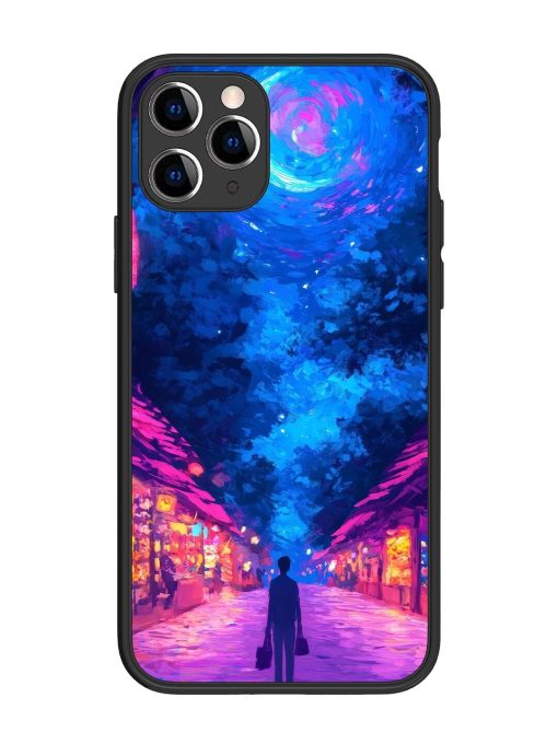 Neon Nightscape Glossy Soft Edge Case for Apple Iphone 11 Pro Chachhi