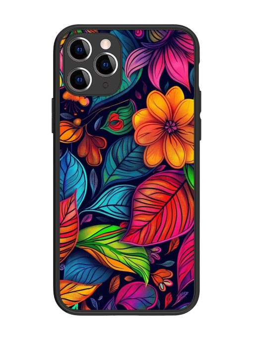 Rainbow Of Blooms Glossy Soft Edge Case for Apple Iphone 11 Pro Chachhi