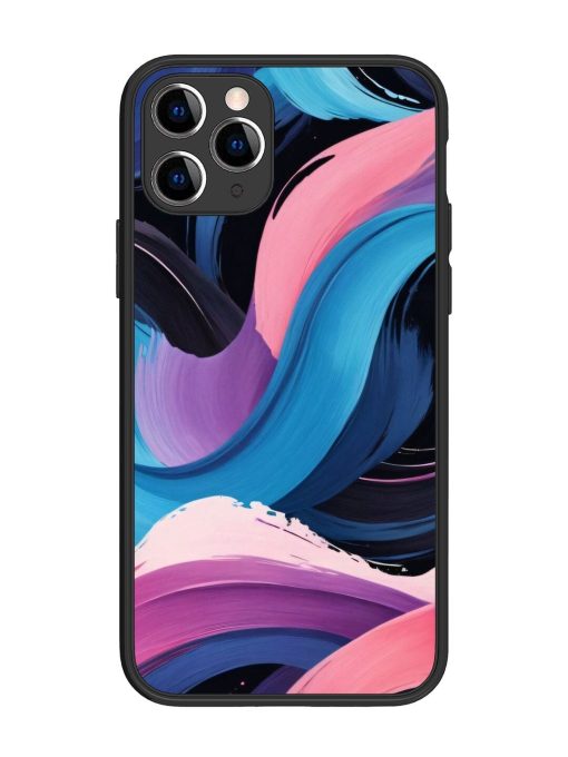 Whimsical Waves Glossy Soft Edge Case for Apple Iphone 11 Pro Chachhi