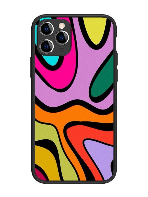 Groovy Swirls Glossy Soft Edge Case for Apple Iphone 11 Pro Chachhi