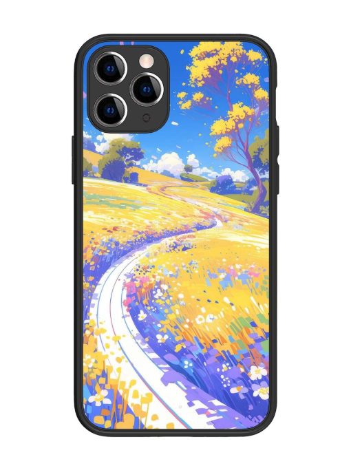 Vibrant Spring Meadow Glossy Soft Edge Case for Apple Iphone 11 Pro Chachhi