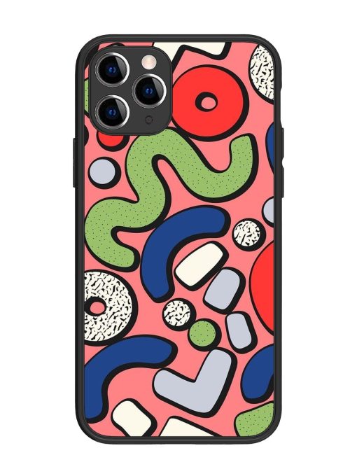 Groovy Geometric Shapes Glossy Soft Edge Case for Apple Iphone 11 Pro Chachhi