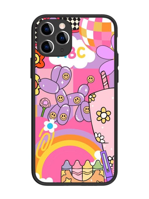 Whimsical Y2K Chaos Glossy Soft Edge Case for Apple Iphone 11 Pro