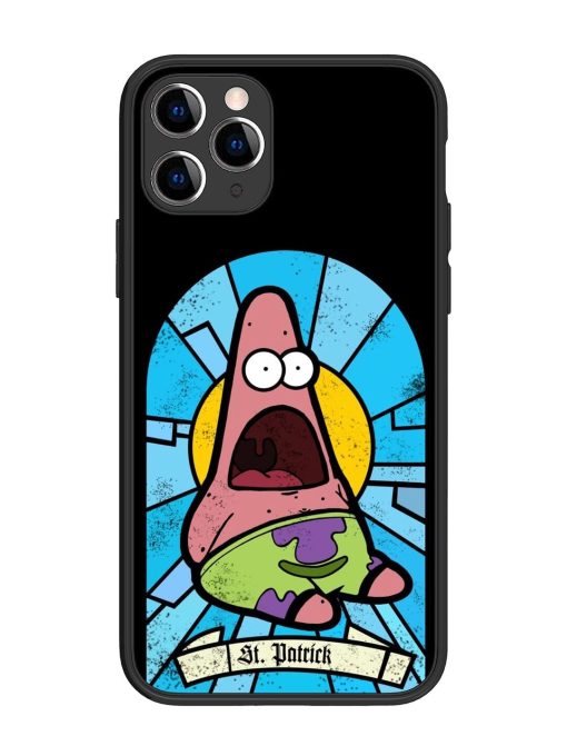 St. Patrick'S Day Stained Glass Patrick Star Glossy Soft Edge Case for Apple Iphone 11 Pro Chachhi