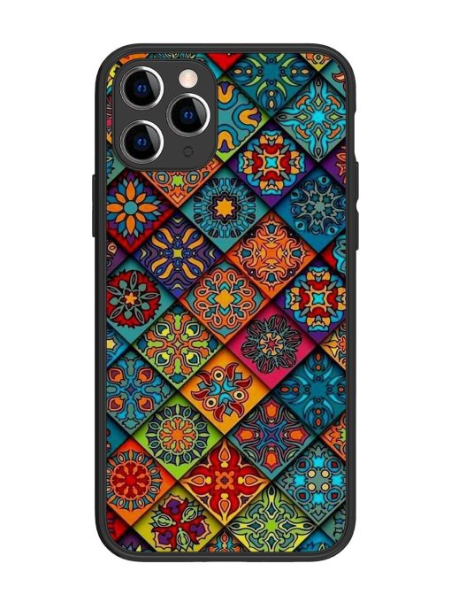 Patchwork Mandala Mosaic Glossy Soft Edge Case for Apple Iphone 11 Pro Chachhi