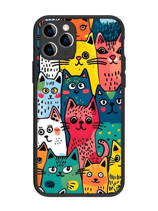 Feline Frenzy Glossy Soft Edge Case for Apple Iphone 11 Pro Chachhi