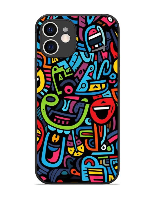 Doodlephoria Glossy Soft Edge Case for Apple Iphone 12 Chachhi