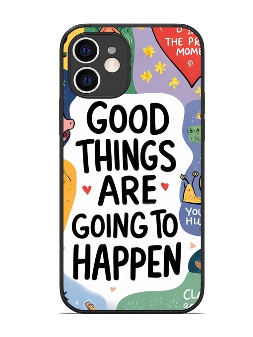 Uplifting Scribbles Glossy Soft Edge Case for Apple Iphone 12 Chachhi