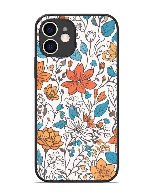 Floral Symphony Glossy Soft Edge Case for Apple Iphone 12 Chachhi