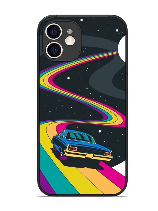 Rainbow Road Glossy Soft Edge Case for Apple Iphone 12 Chachhi