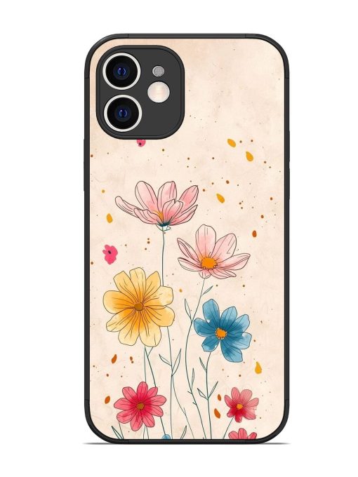 Delicate Bloom Glossy Soft Edge Case for Apple Iphone 12 Chachhi