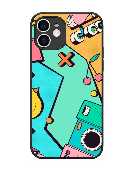 Retro Remix Glossy Soft Edge Case for Apple Iphone 12 Chachhi