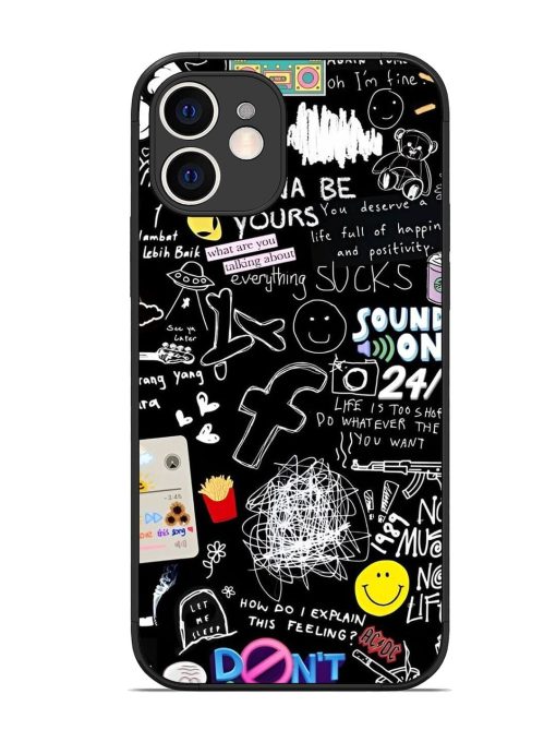 Doodle Diary Glossy Soft Edge Case for Apple Iphone 12