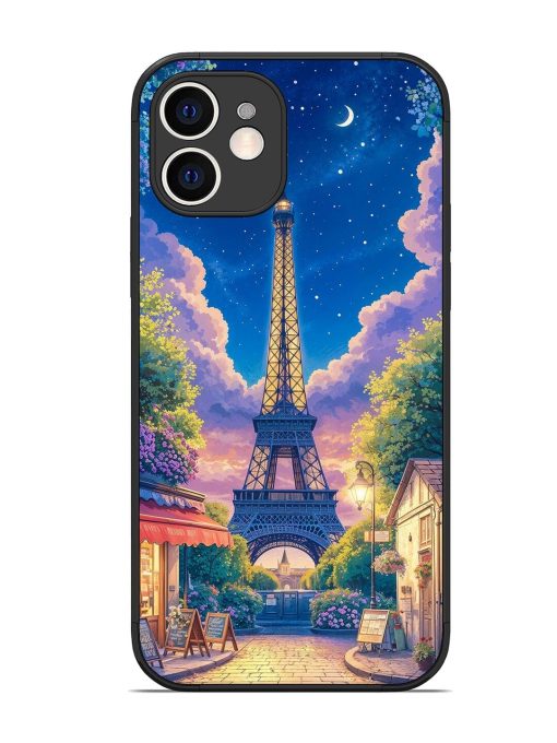 Twilight In Paris Glossy Soft Edge Case for Apple Iphone 12 Chachhi