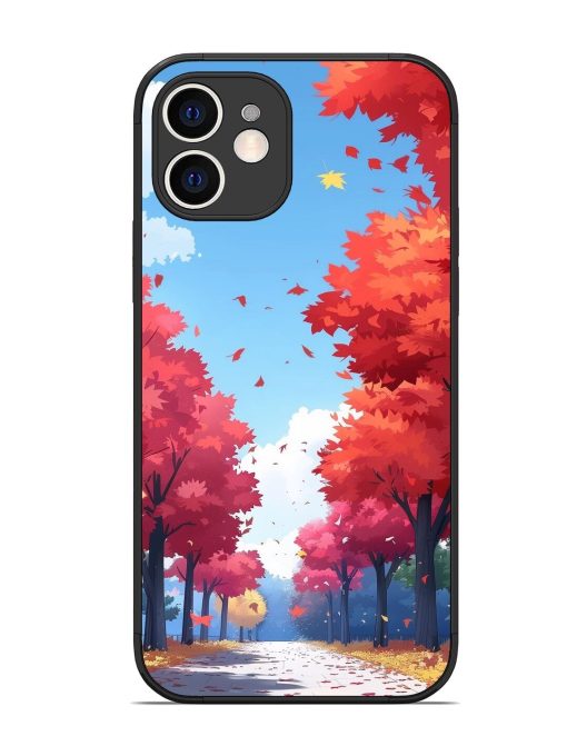 Autumn'S Embrace Glossy Soft Edge Case for Apple Iphone 12 Chachhi