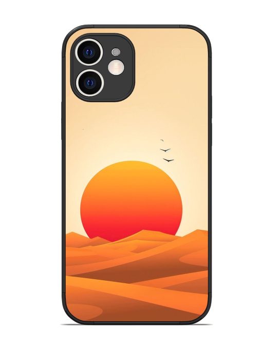 Desert Sunset Glossy Soft Edge Case for Apple Iphone 12 Chachhi