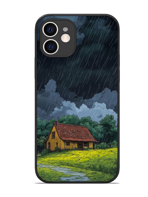 Rainy Day Retreat Glossy Soft Edge Case for Apple Iphone 12 Chachhi