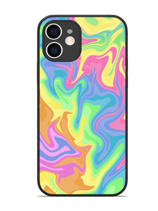 Whimsical Swirl Glossy Soft Edge Case for Apple Iphone 12 Chachhi