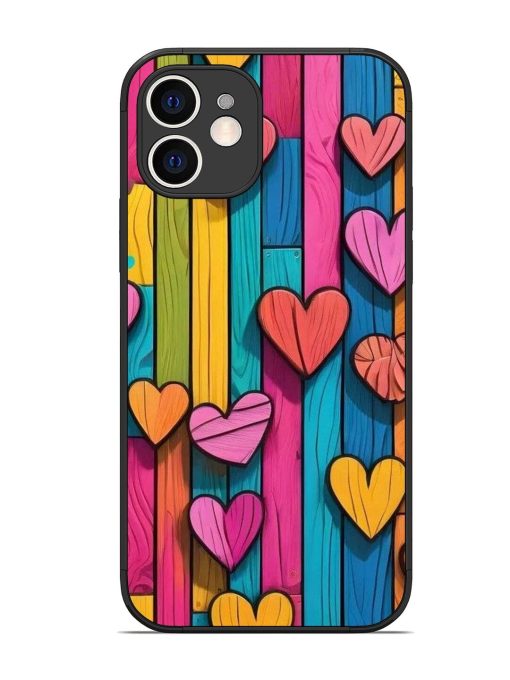 Rainbow Of Hearts Glossy Soft Edge Case for Apple Iphone 12 Chachhi