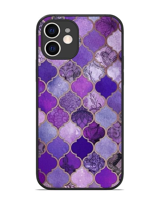 Purple Mosaic Magic Glossy Soft Edge Case for Apple Iphone 12 Chachhi