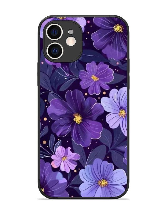 Purple Paradise Glossy Soft Edge Case for Apple Iphone 12 Chachhi