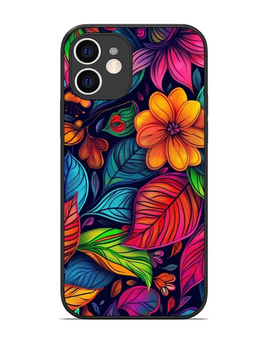 Rainbow Of Blooms Glossy Soft Edge Case for Apple Iphone 12 Chachhi