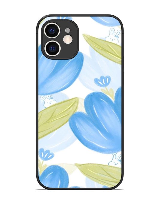 Bunny'S Blue Garden Glossy Soft Edge Case for Apple Iphone 12 Chachhi