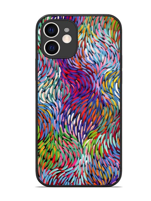 Vibrant Waves Glossy Soft Edge Case for Apple Iphone 12 Chachhi