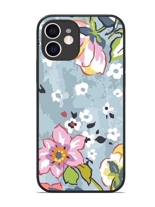 Floral Fantasy Glossy Soft Edge Case for Apple Iphone 12