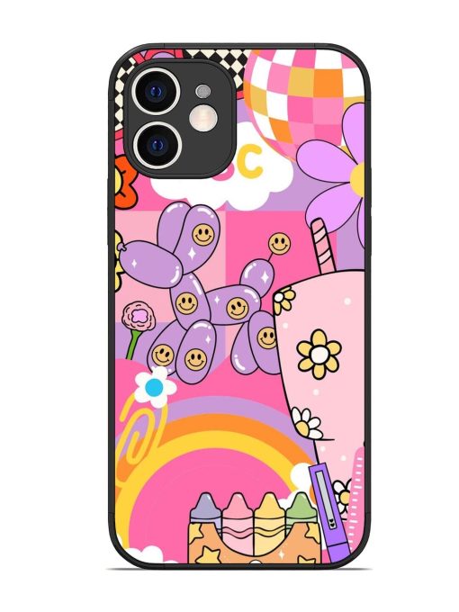 Whimsical Y2K Chaos Glossy Soft Edge Case for Apple Iphone 12 Chachhi