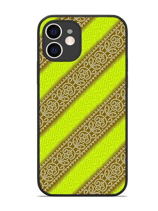 Golden Bandana Bliss Glossy Soft Edge Case for Apple Iphone 12 Chachhi